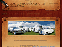 Tablet Screenshot of classicweddingcarsaz.com